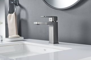 Смеситель для раковины Shevanik S9701T оружейная сталь